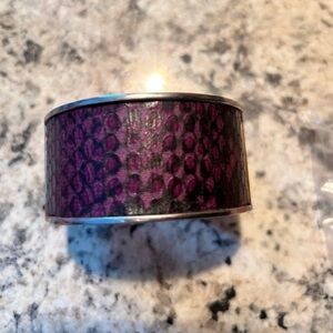 Silver Crystal Embellished Cuff Bracelet